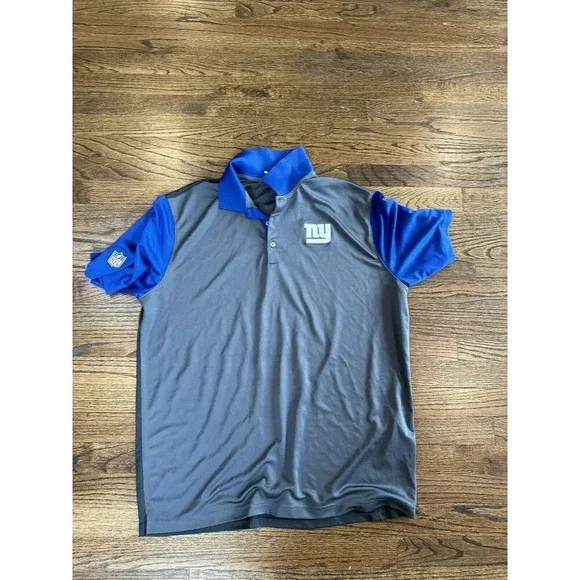 NFL New York Giants Nike Men's Performance Polo Shirt, Gray/Blue XL 2846 - Picture 2 of 10